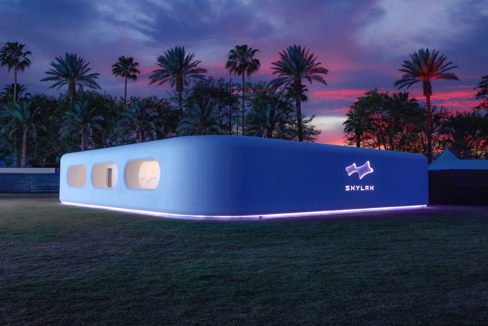 Skylrk activation at dusk, Coachella 2026
